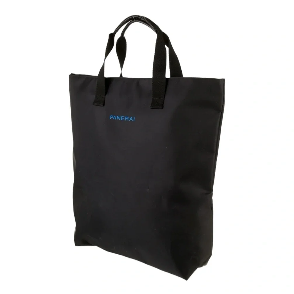 Panerai Black Tote Bag‎ Large Zip Top Logo Luxury Collectible